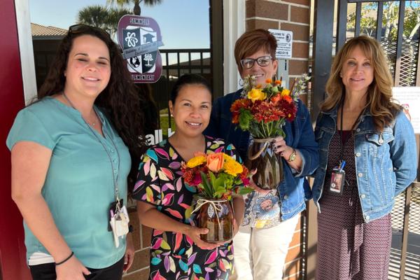 Seminole proudly announces our 2021-22: Teacher of the Year- Mrs. Pamela Gaucin School Related Employee of the Year- Mrs. Leda Whitlon 